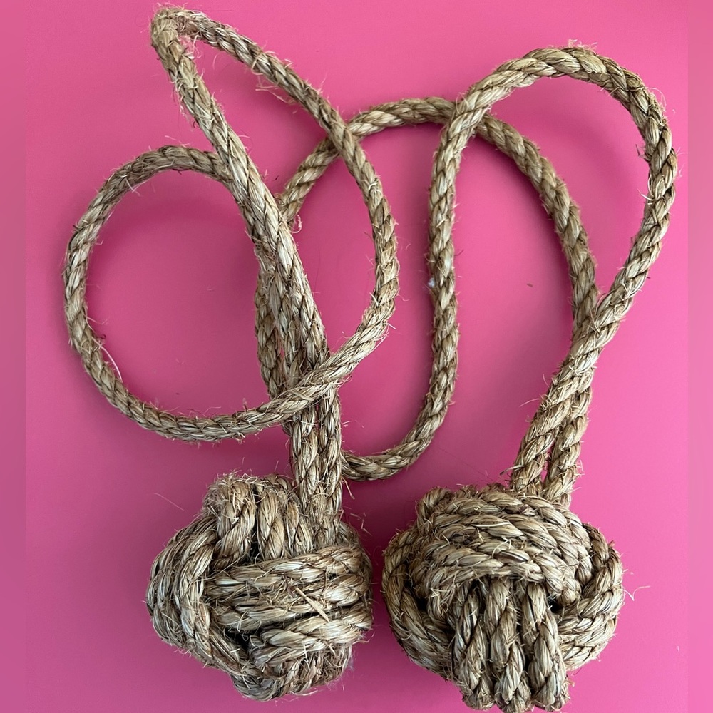 Nautical Rope Curtain Tiebacks, set of 2